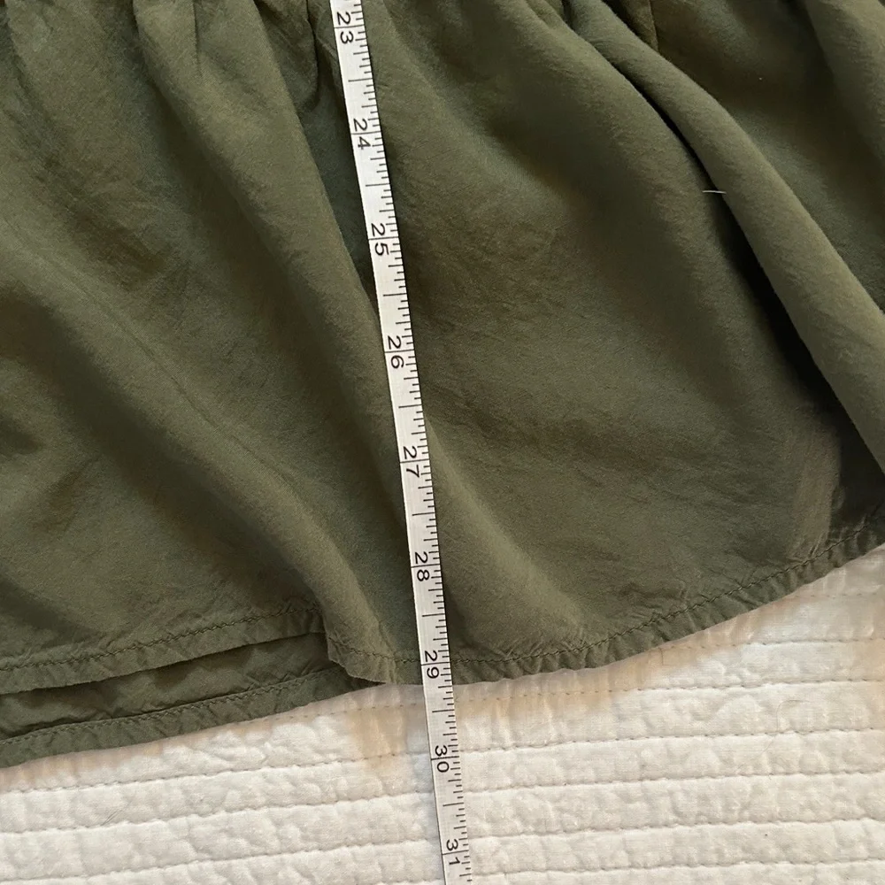 Old Navy Olive Green Off-Shoulder Dress with Floral Center Trim Size XL